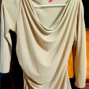 Vince Cumuto blouse light tan sexy top